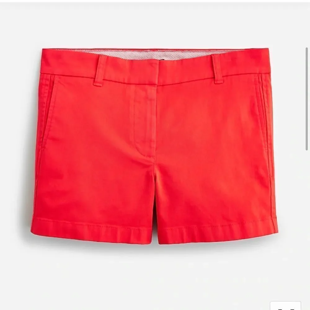 Orange J.Crew chino shorts